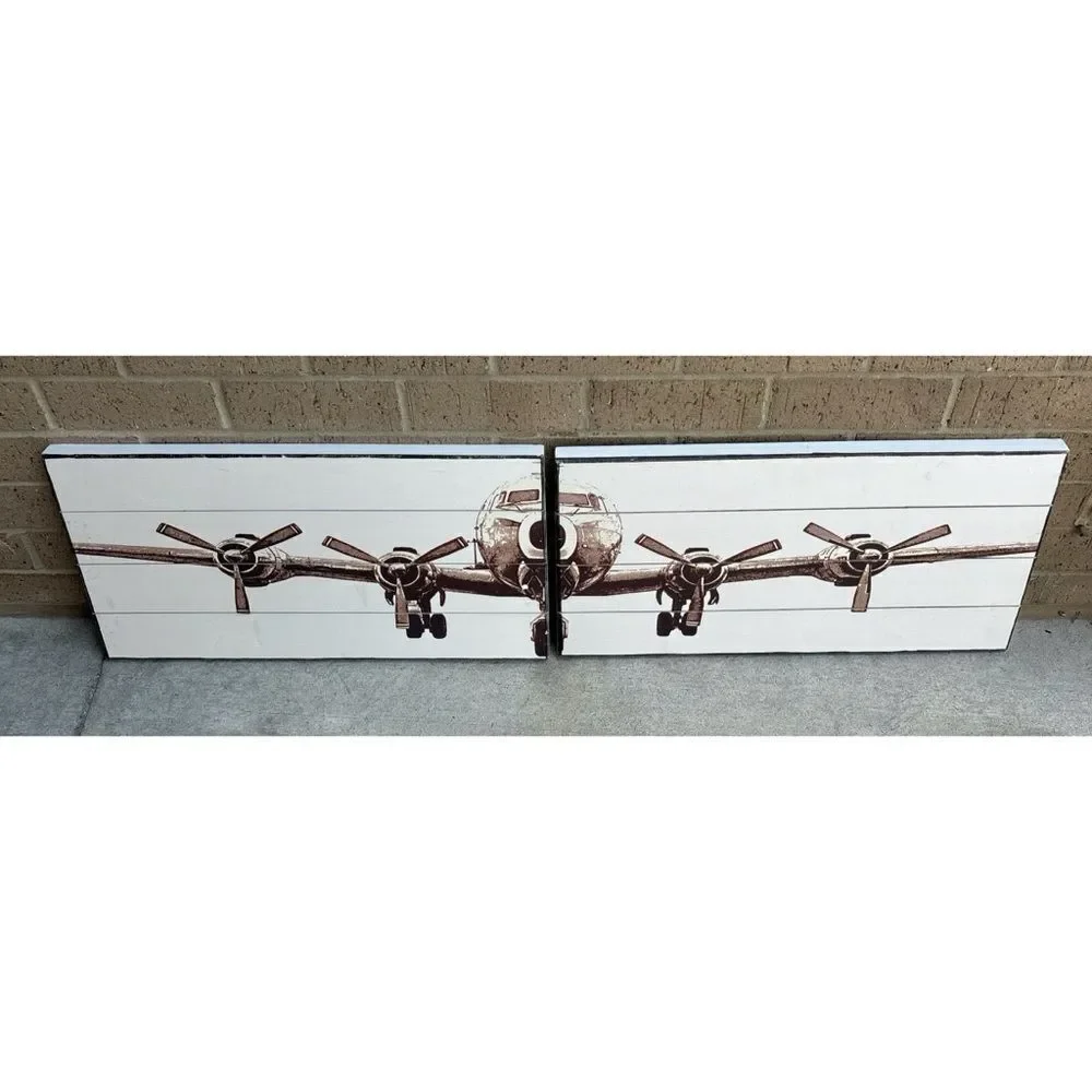 Pottery Barn Small Planked Airplane Panels